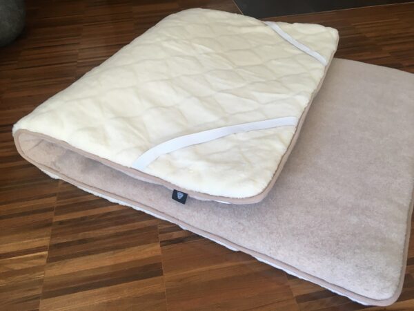 Materac z wełny Kaszmir Caro + Camel Jasny 120x200