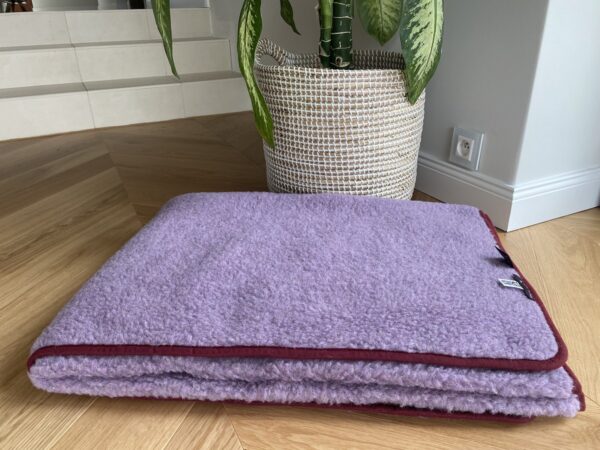 Podkład z wełny Merynos Tumbler Violet Lawenda  90x200