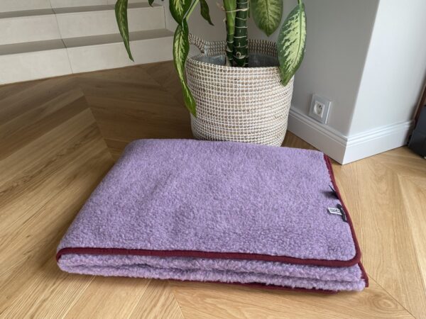 Podkład z wełny Merynos Tumbler Violet Lawenda  90x200