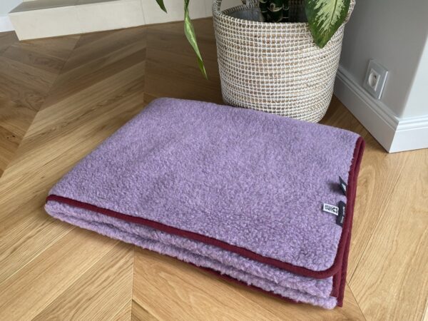 Podkład z wełny Merynos Tumbler Violet Lawenda  90x200