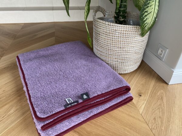Podkład z wełny Merynos Tumbler Violet Lawenda  90x200