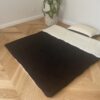 Pościel z wełny Merynos Tumbler Czarny + Tumbler Biały 140x200 + Materac wełniany