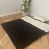 Pościel z wełny Merynos Tumbler Czarny + Tumbler Biały 140x200 + Materac wełniany