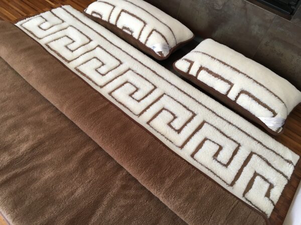 Posciel-Merynos-Greka-Camel-Ciemny-160x200-240x200-90 Pościel z wełny Camel Ciemny + Merynos Tumbler Greka 160x200