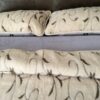 Pościel z wełny Alpaki Alpina Camel Rampicanti 200x200 + Materac wełniany