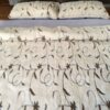 Pościel z wełny Alpaki Alpina Camel Rampicanti 200x200 + Materac wełniany