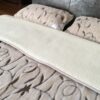 Pościel z wełny Camel Jasny Rampicanti + Merynos Tumbler 180x200 + Podkład wełniany