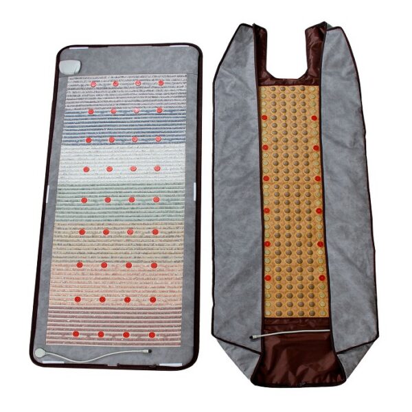 sauna-szary-zamsz-80x190cm-6 Sauna Spa Czakra Energy Fotonica 7 Kamieni + TURMALIN + JADE + PEMF + FOTON 80x190 wersja Silver New 2025 Gabinety Spa Reiki Yoga Dom - cena katalogowa 8290 złotych (st.m.2)
