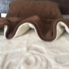 12 Pościel z wełny Camel Ciemny + Kaszmir Róża 140x200 + Materac wełniany