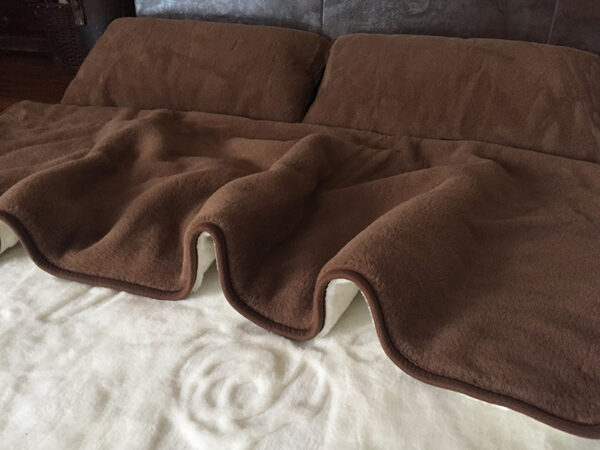 21 Pościel z wełny Camel Ciemny + Kaszmir Róża 220x200