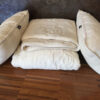 Pościel z wełny Kaszmir Biała Róża 180x200 + Podkład wełniany