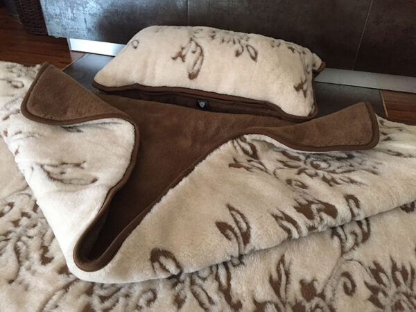 20 Pościel wełniana Camel z wełny wielbłądziej Aruba 140x200 + Materac wełniany