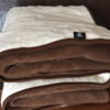 14 Kołdra z wełny Camel Ciemny + Kaszmir Róża 180x200