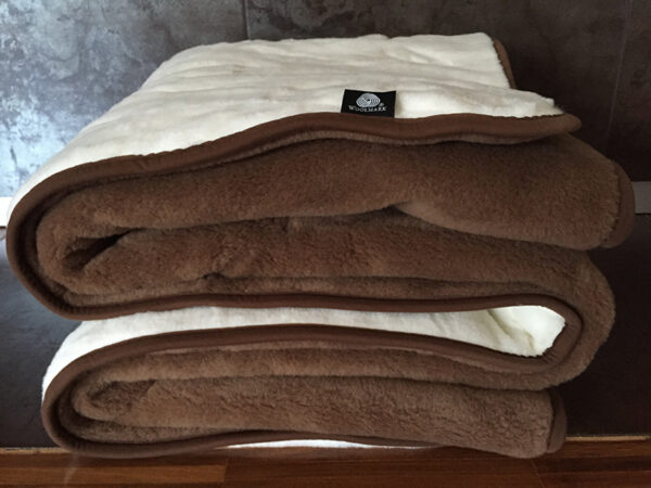 15 Kołdra z wełny Camel Ciemny + Kaszmir Róża 180x200