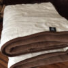18 Kołdra z wełny Camel Ciemny + Kaszmir Róża 180x200