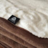 19 Kołdra z wełny Camel Ciemny + Kaszmir Róża 180x200