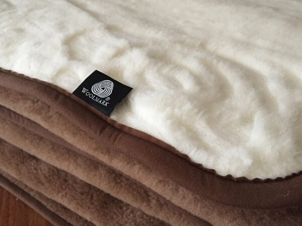 19 Kołdra z wełny Camel Ciemny + Kaszmir Róża 180x200