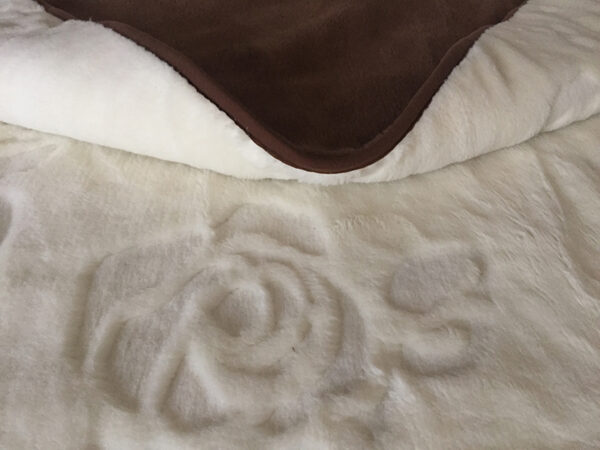 4 Kołdra z wełny Camel Ciemny + Kaszmir Róża 180x200