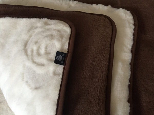 8 Kołdra z wełny Camel Ciemny + Kaszmir Róża 180x200