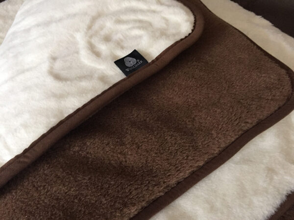 9 Kołdra z wełny Camel Ciemny + Kaszmir Róża 180x200