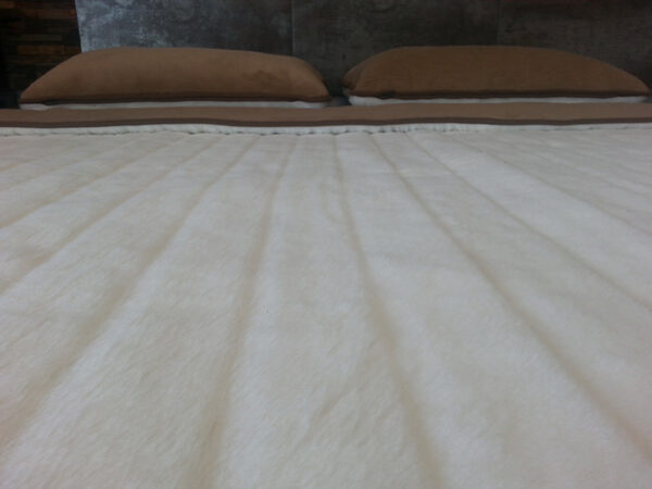 Pościel z wełny Camel Ciemny + Kaszmir Pasy 160x200