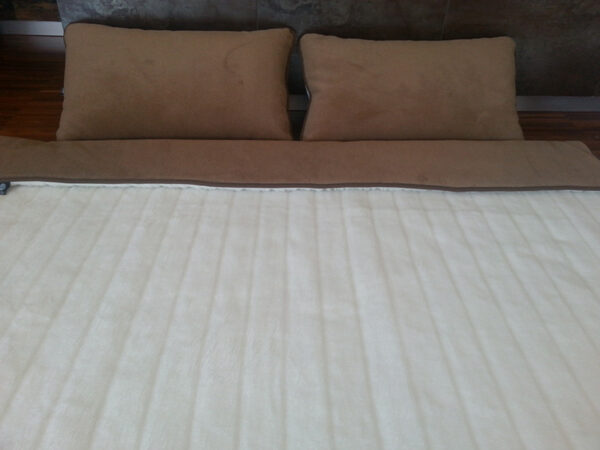 Pościel z wełny Camel Ciemny + Kaszmir Pasy 160x200