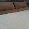 Pościel z wełny Camel Ciemny + Kaszmir Pasy 160x200