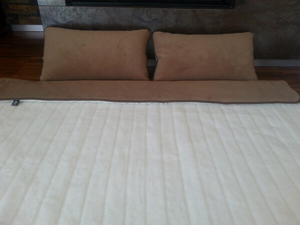 Pościel z wełny Camel Ciemny + Kaszmir Pasy 160x200