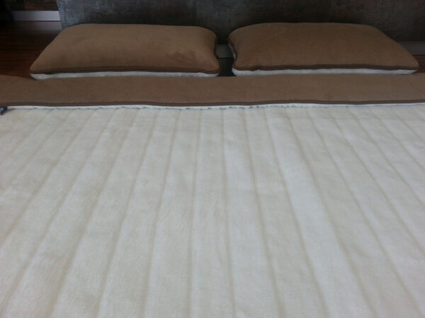 Pościel z wełny Camel Ciemny + Kaszmir Pasy 160x200