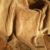 Koc wełniany Camel z wełny wielbłądziej CIEMNY PASY 140x200