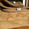 Koc wełniany Camel z wełny wielbłądziej CIEMNY PASY 140x200