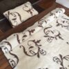 19 Pościel z wełny Camel Ciemny + Kaszmir Szlachecki 140x200 + Materac wełniany