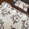 21 Pościel z wełny Camel Ciemny + Kaszmir Szlachecki 140x200 + Materac wełniany