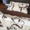26 Pościel z wełny Camel Ciemny + Kaszmir Szlachecki 140x200 + Materac wełniany