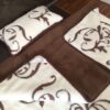 4 Pościel z wełny Camel Ciemny + Kaszmir Szlachecki 140x200 + Materac wełniany