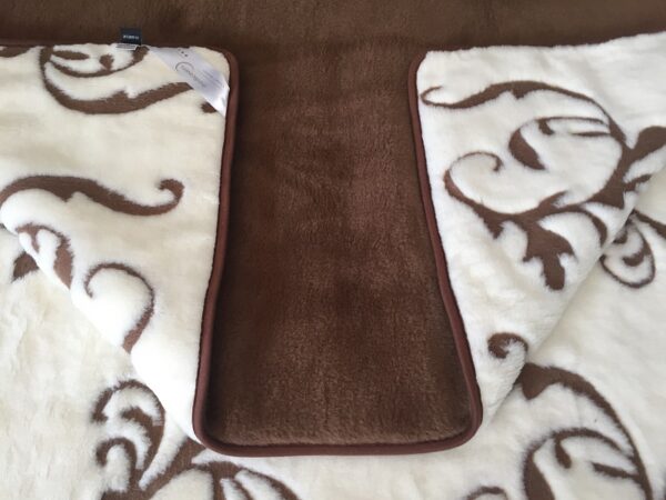 5 Pościel z wełny Camel Ciemny + Kaszmir Szlachecki 140x200 + Materac wełniany