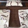 9 Pościel z wełny Camel Ciemny + Kaszmir Szlachecki 140x200 + Materac wełniany