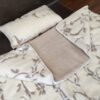 4 Pościel z wełny Camel Jasny + Kaszmir Szlachecki 140x200 + Podkład wełniany