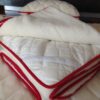 24 Pościel z wełny Kaszmir Caro Red 140x200 + Podkład wełniany