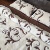 21 Pościel z wełny Camel Ciemny + Kaszmir Szlachecki 240x200 + Materac wełniany