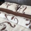 25 Pościel z wełny Camel Ciemny + Kaszmir Szlachecki 240x200 + Materac wełniany