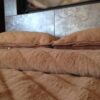 Pościel wełniana Camel z wełny wielbłądziej Pasy 160x200 + Podkład wełniany