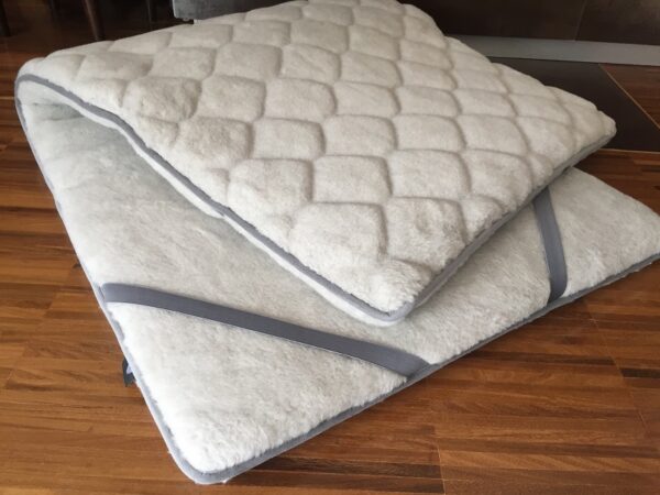 Materac z wełny Alpaki Silver Caro + Alpaka Gładka 160x200