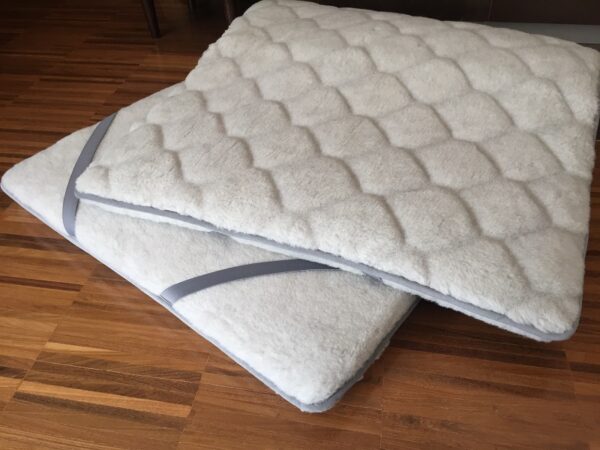 Materac z wełny Alpaki Silver Caro + Alpaka Gładka 160x200