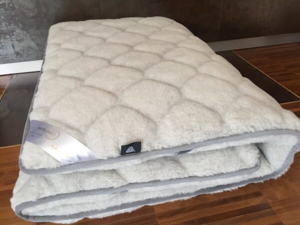 Materac z wełny Alpaki Silver Caro + Alpaka Gładka 160x200