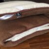 Pościel z wełny Camel Ciemny + Merynos Tumbler 200x200 + Materac wełniany