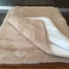Pościel z wełny Alpaki Alpina Pasy Camel Jasny Pasy 220x200 + Podkład wełniany
